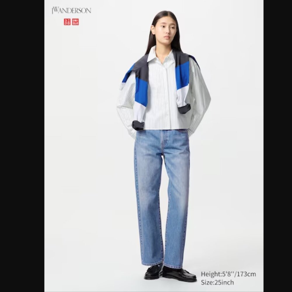 JW ANDERSON Blue Straight Leg Jeans
